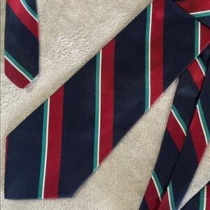 Mens Brooks Brothers Red, Blue, and Green Diagonal Striped Repp Neck Tie